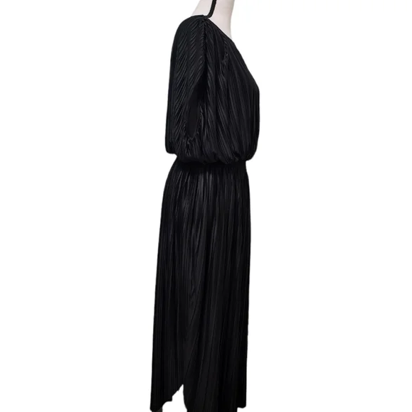 Banana Republic Black Dress | Black Long Pleated Dress for Women Size Sm… - Picture 10 of 17